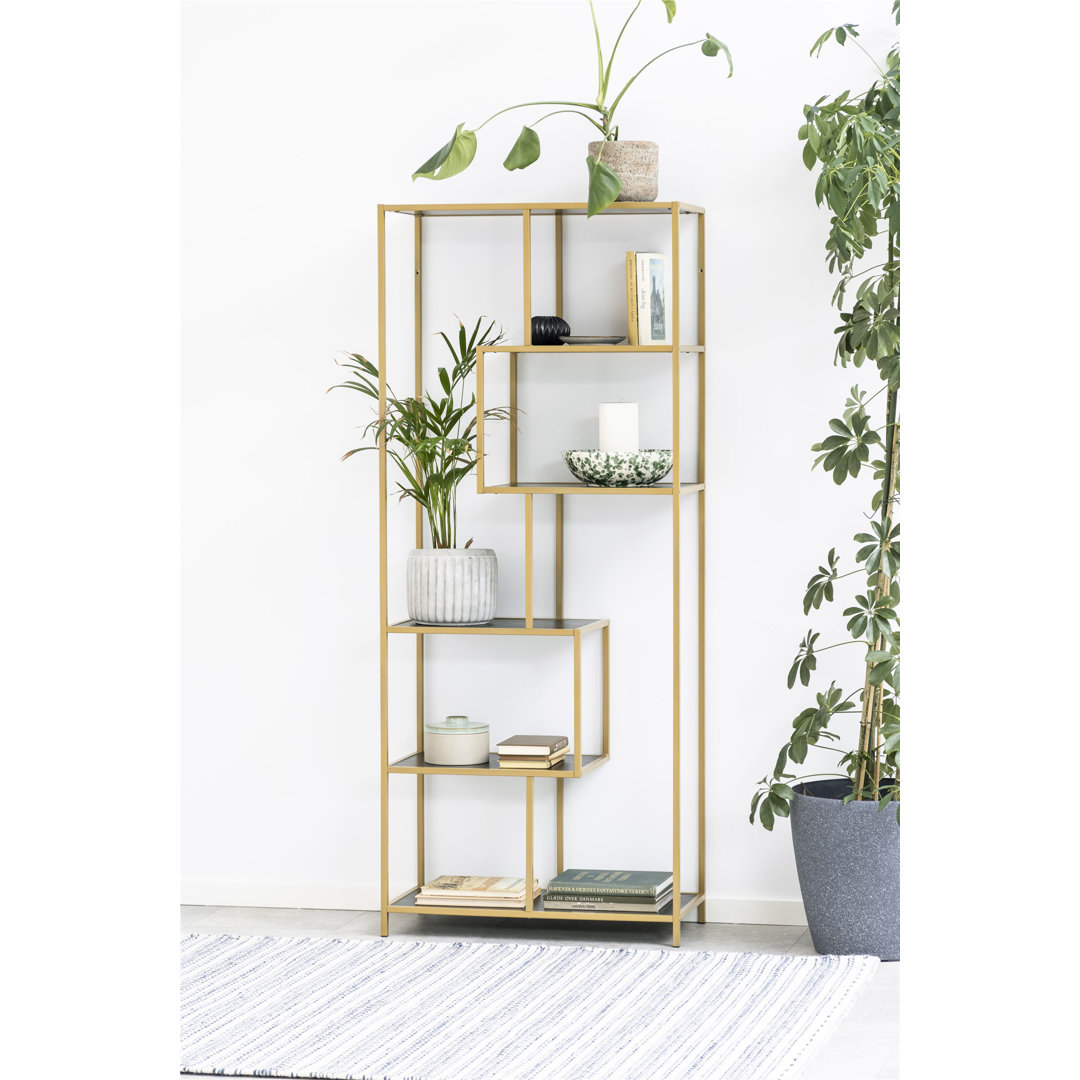 Romilda 185cm H x 77cm W Steel Etagere Bookcase