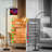  Arc Floor Lamp Vibrant Red Roses Glitter Colorful Fireworks Night Sky Tall Modern Standing Lamp LED Adjustable Linen Lampshade 3 Color Temperatures