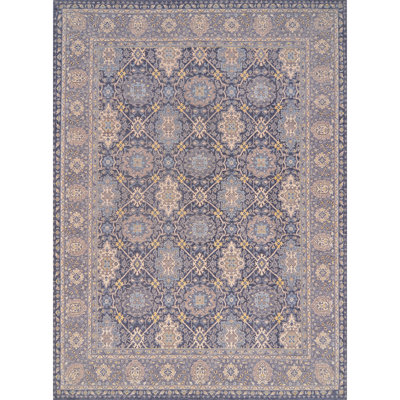 Ziegler 3000 Hand Knotted Wool Oriental Area Rug in Beige/Light Blue