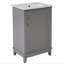 [Viedo] Petite armoire de meuble-lavabo moderne de 20 pouces avec lavabo en céramique - 20 * 15,5 * 33,3 pouces, rangement spacieux, 1 porte à fermeture en douceur-97698519