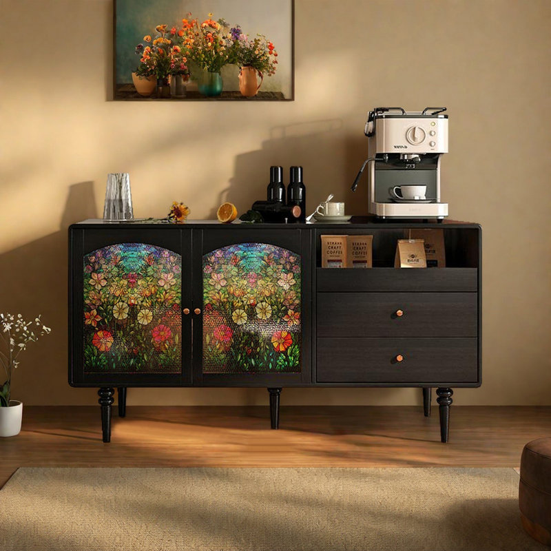 Buffet de rangement pour salon, Noir