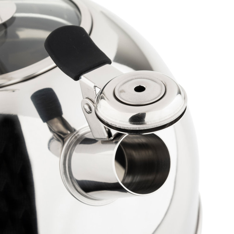 Viking 2.6-Quart Stainless Steel Kettle with 3-Ply Base, Chrome