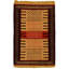 Tapis décoratif en laine brun clair de conception unique en laine noué à la main de conception unique 3 pi 7 po x 5 pi 9 po
