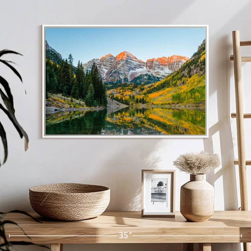 Marron en automne, 25 po x 17 po, Cadre flottant blanc