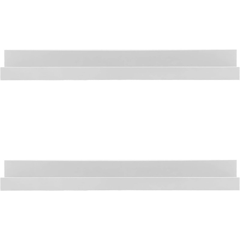 Charneshia 2 Piece Floating Shelf, 10 H x 45 W x 5 D cm, White