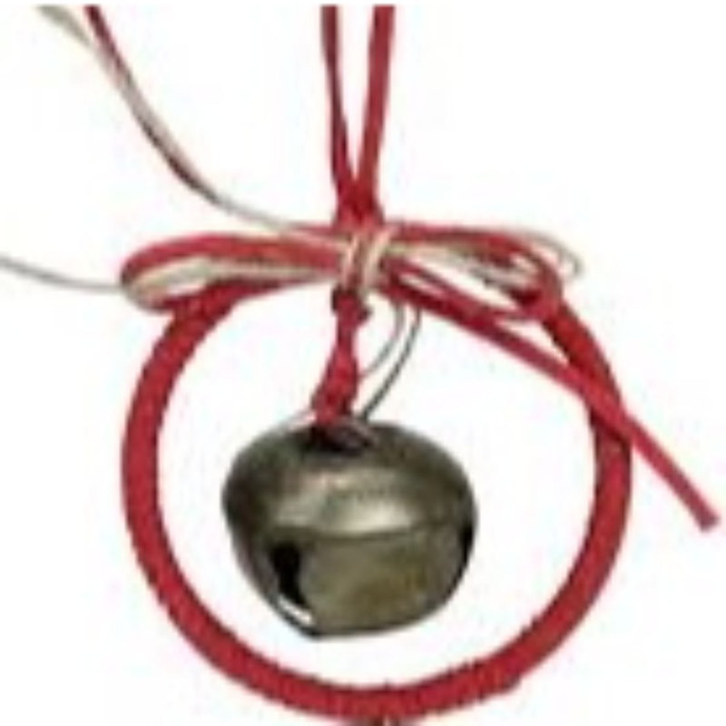 Ornement de Noël 4,3 po avec cercle ouvert et nœud