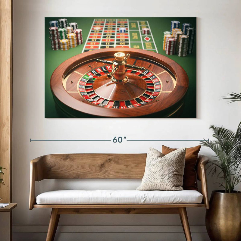 Senne roulette en bois, H 34 po x l 51 po