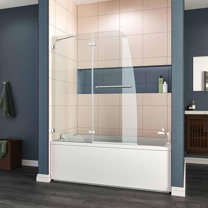 48'' - W x 58'' H Pivot Door Frameless Tub Door with