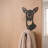 Metal Wall Hook Set Deer Design Matte Black Rustic Woodland Decor