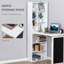 Bureau de bureau mural pliable avec table d'écriture et tablette latérale pliable-2138703078