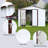 Metal Garden Sheds 8Ftx6ft Outdoor Storage Sheds White+Offee-119307044