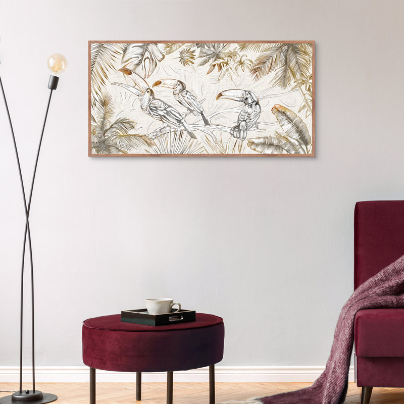 «Island Feathers» par Studio Arts, art mural encadré