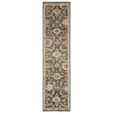 Hand Knotted Wool Oriental Area Rug in Brown