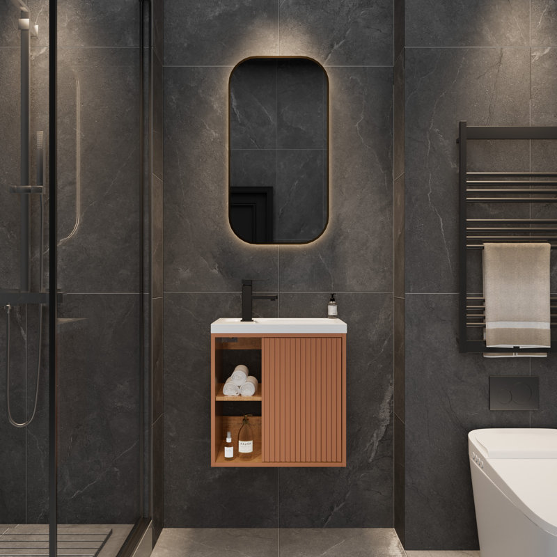 500 mm Wall Mounted Bathroom Vanity, Pink