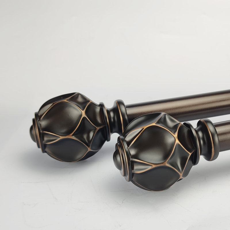 Tringle à rideaux simple en fer Delysa, Bronze, 36" - 72"