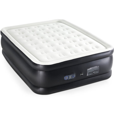 Matelas gonflable gonflable avec pompe intégrée, taille grand 16 po