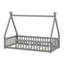 Lit plateforme simple en forme de tente avec lattes de garde-corps Design-118309724