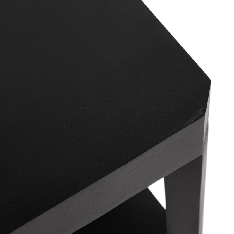 Ardentown Solid Wood Frame Coffee Table with Storage, Black