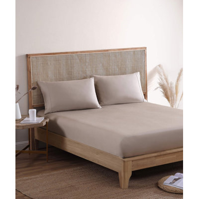 Natural Premium Bamboo Machine Woven Fitted Sheet