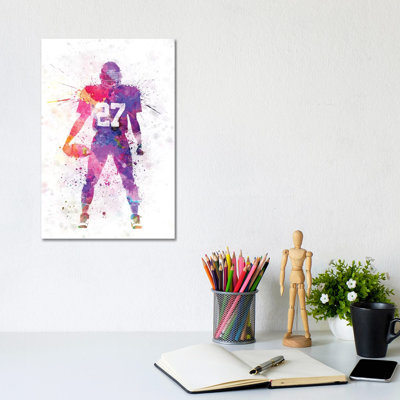 American Football Player by Paul Rommer - Wrapped Canvas Print