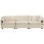 5 canapé d'angle convertible, chenille beige en forme de U, style minimaliste moderne pour un salon modulaire confortable avec 2 repose-pieds, doux et relaxant