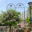 Ensemble de 2 treillis de jardin en métal 86,7 "x 19,7" antirouille pour plantes grimpantes support de fleurs extérieur noir-105950651