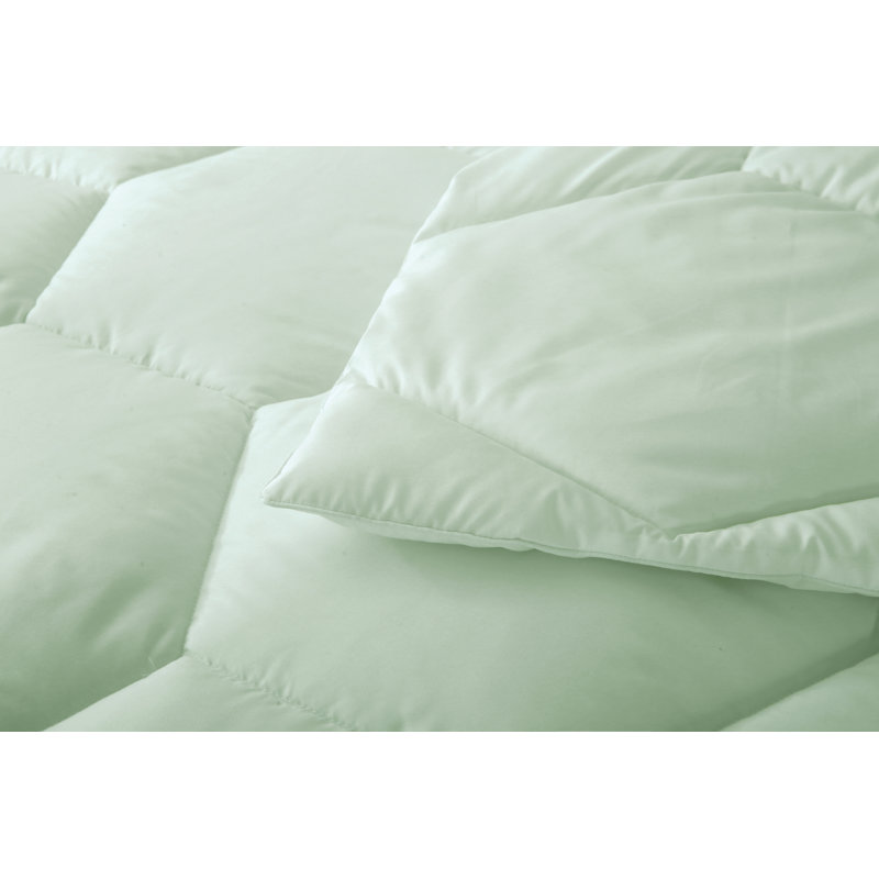 Ensemble d'édredon en microfibre Better Style Home, Vert clair, Édredon pour lit simple + 1 taie décorative stan