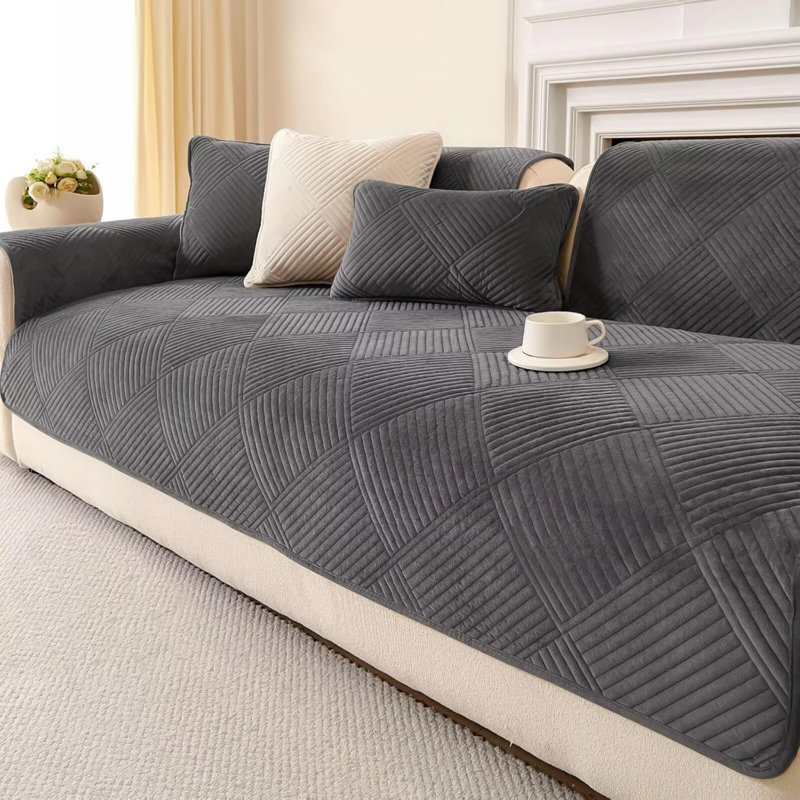 Fabric Box Cushion Sofa Slipcover