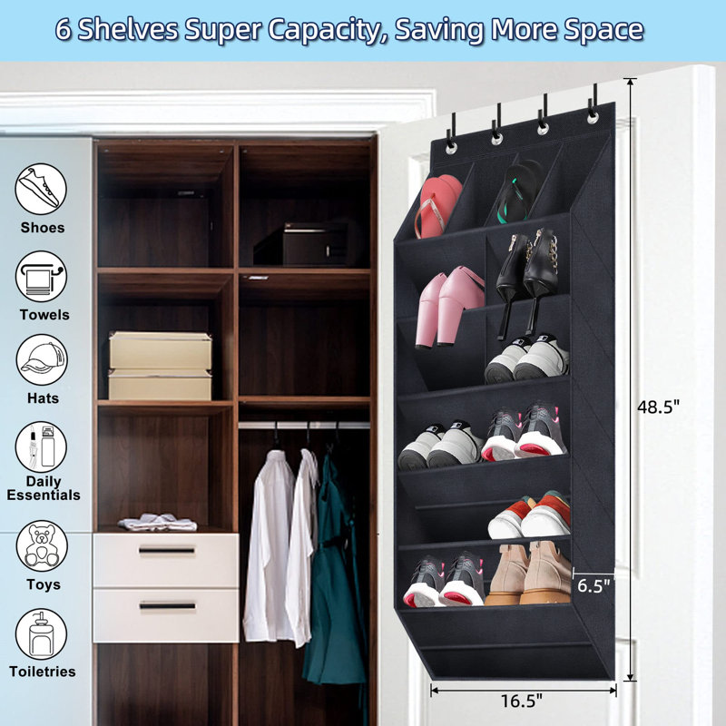 12 Pair Overdoor Shoe Organiser