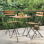 Rectangular Teak Solid Wood Outdoor Bistro Table - 55 cm W 54 cm D