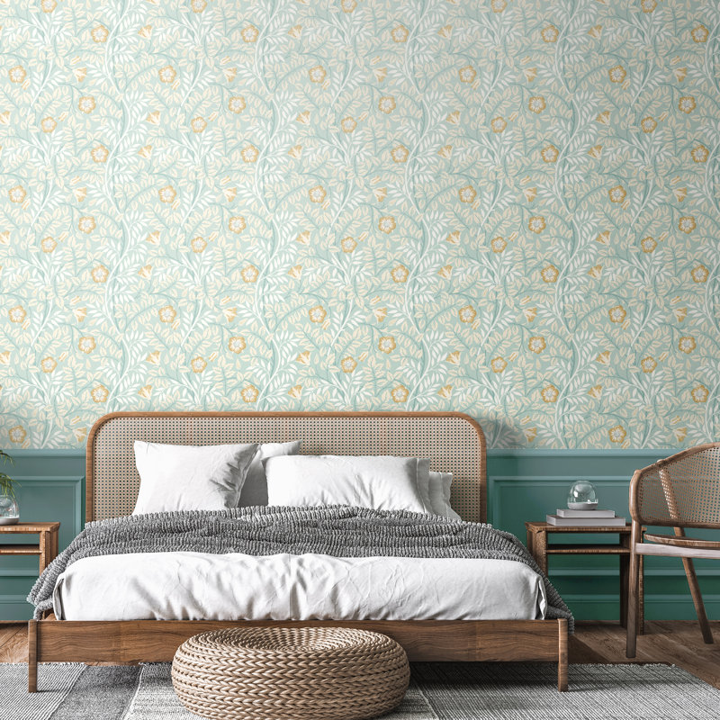 Padstow 10m x 50cm Matte Wallpaper Roll, Seafoam