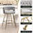 George Bar Stools Set Of 2 Counter Height Velvet Upholstered Modern Barstools With High Backs 4 Metal Legs Chair For Kitchen Island Dining Room Bar-847166792