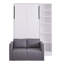 Lit escamotable simple polyvalent avec tablettes et canapé convertible pour optimiser l'espace-118041687