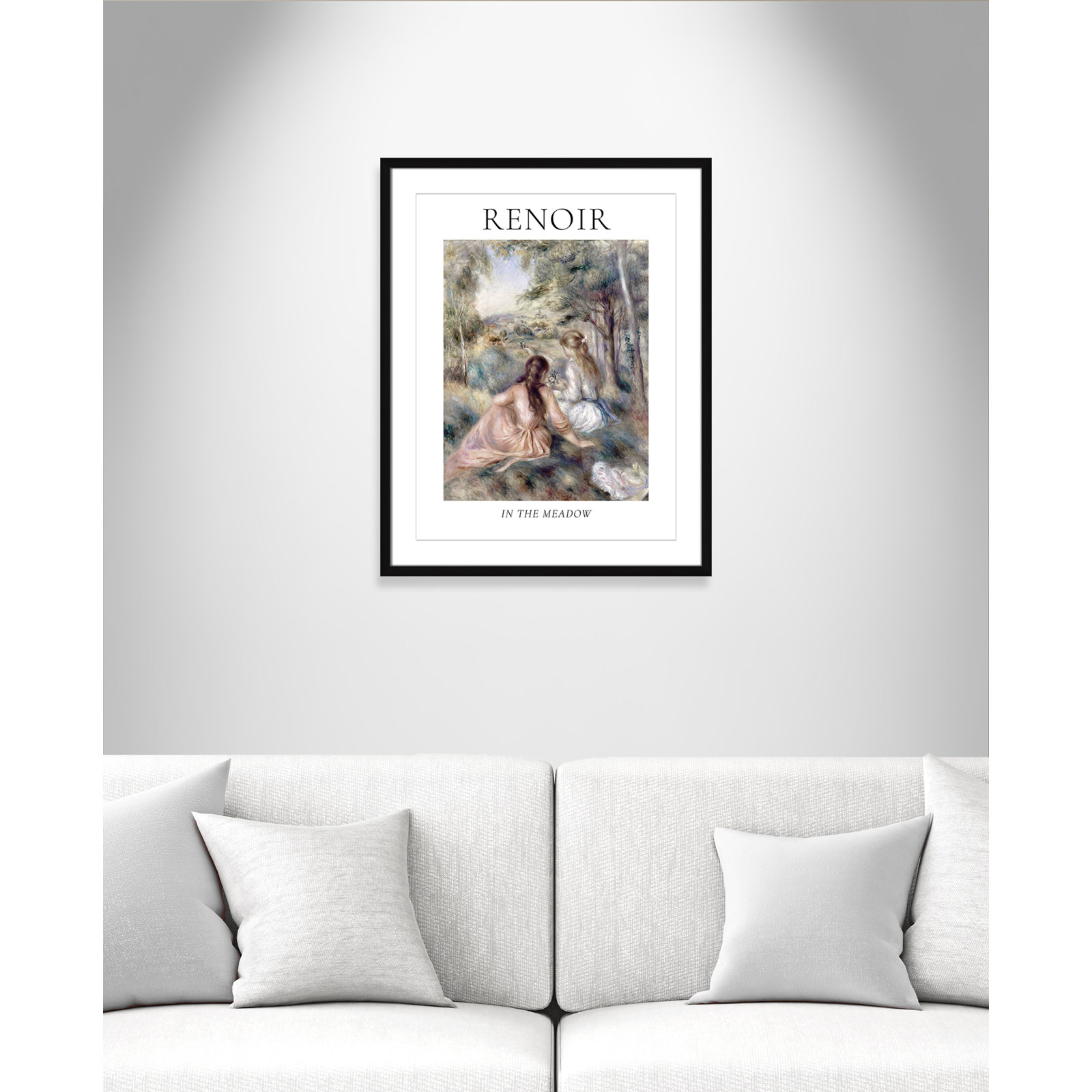 Old Masters Collection "In the Meadow" Print, Black Single Picture Frame, Yes, 29.5" H x 23.5" W x 1.25" D
