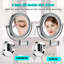 Miroir de maquillage mural grossissant à double face à DEL 8 pouces 8 po-987709269