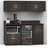 Raised Panel 66'' W x 76'' H Espresso Medium Density Fiberboard (MDF) Kitchen Cabinet Set Ready-to-Assemble