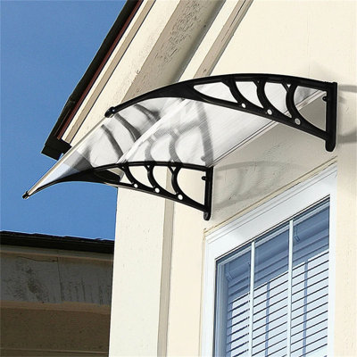 Dakota Fields 120cm W x 75cm D Plastic Cover Retractable Door / Window Awning