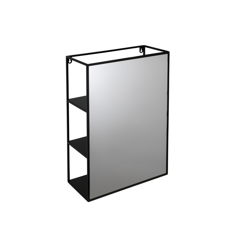 Steel Rectangle Mirror with Shelves