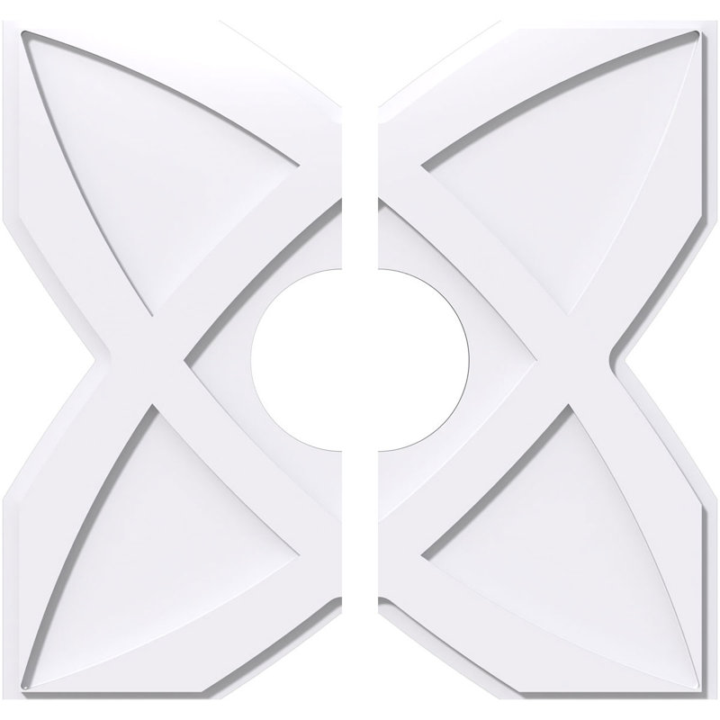 Médaillon de plafond contemporain en PVC de qualité architecturale Titus de 22 po x P 6 po x P 7 1/2 po x P 1 po