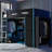 Full Size Kohlton Loft Bed With Desk,Wardrobe,Ample Storage Space,And Rgb Light, Cloud Blu-1366244070