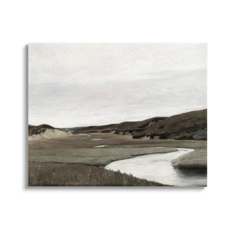 «Modern Stream», art mural classique sur toile,, L 20 po x H 16 po