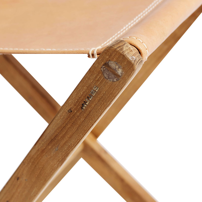 Solid Wood Accent Stool, Brown
