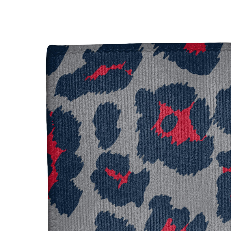 Imprimé animalier gris/bleu marine/rouge Tapis décoratif, Rectangle 5 pi x 7 pi