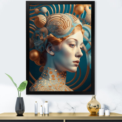 Portrait de science-fiction d'une femme futuriste