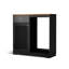 Armoire à café avec mini espace réfrigérateur, armoire à vin cannelée avec plateau l 39,37 po x P 20,9 po, pour la cuisine et la salle à manger-130135155