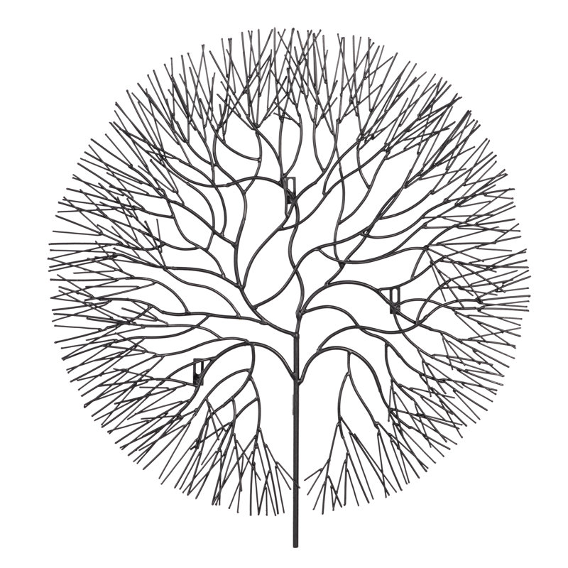 Wire Tree Wall Décor, 30" H x 28" W x 1" D