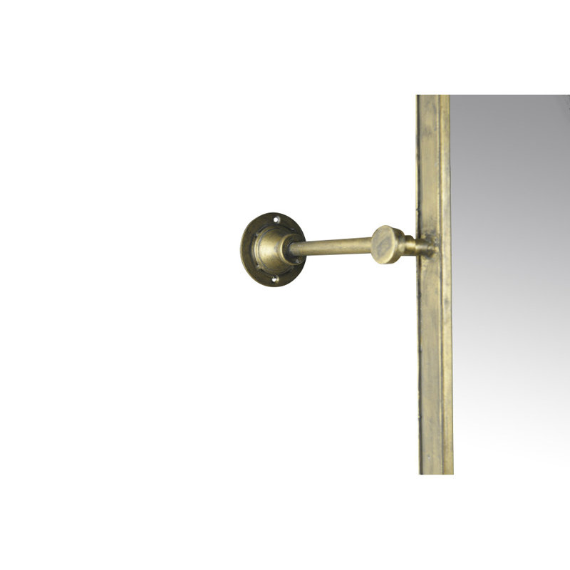 Antique Metal Framed Rectangle Wall Mirror