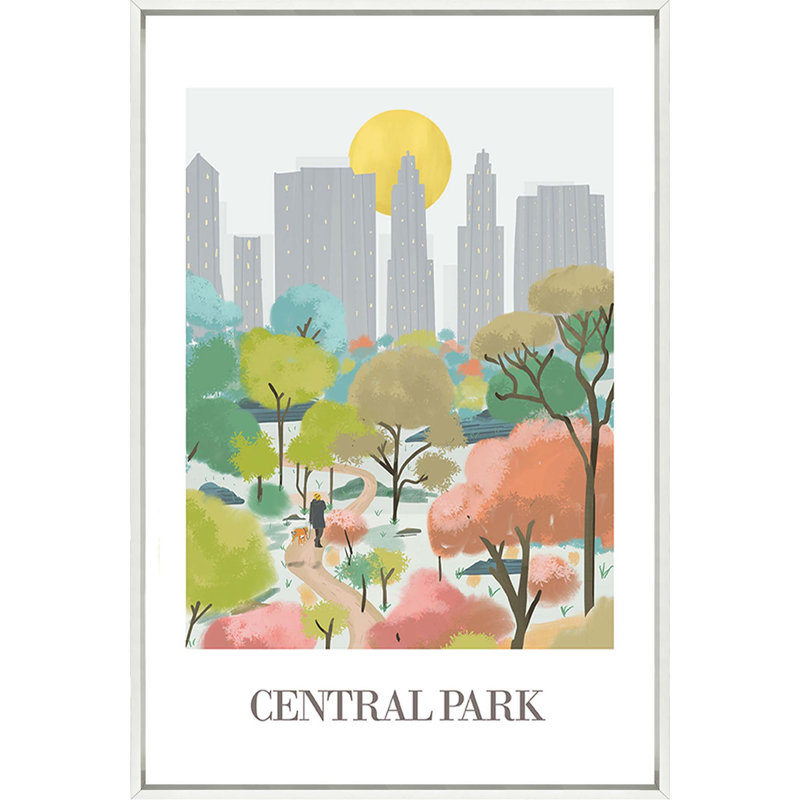 Central Park 7 Travel Poster - Framed, Large