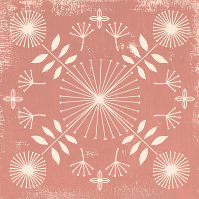 Mod Medallion Pink - Wrapped Canvas Print