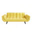 74 po canapé jaune doux avec deux accoudoirs coussin décoratif confortable